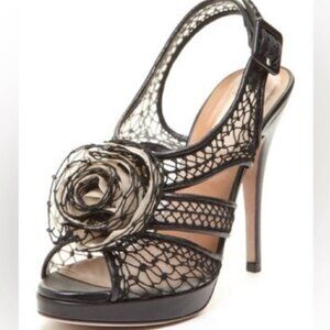 Valentino Garavani Lace Rosette Sandals/Heels